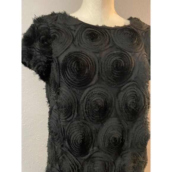 Ali Ro Women’s Vintage Silk 3D Applique Cocktail Dress size 8 Shift Whimsigoth - Picture 4 of 11